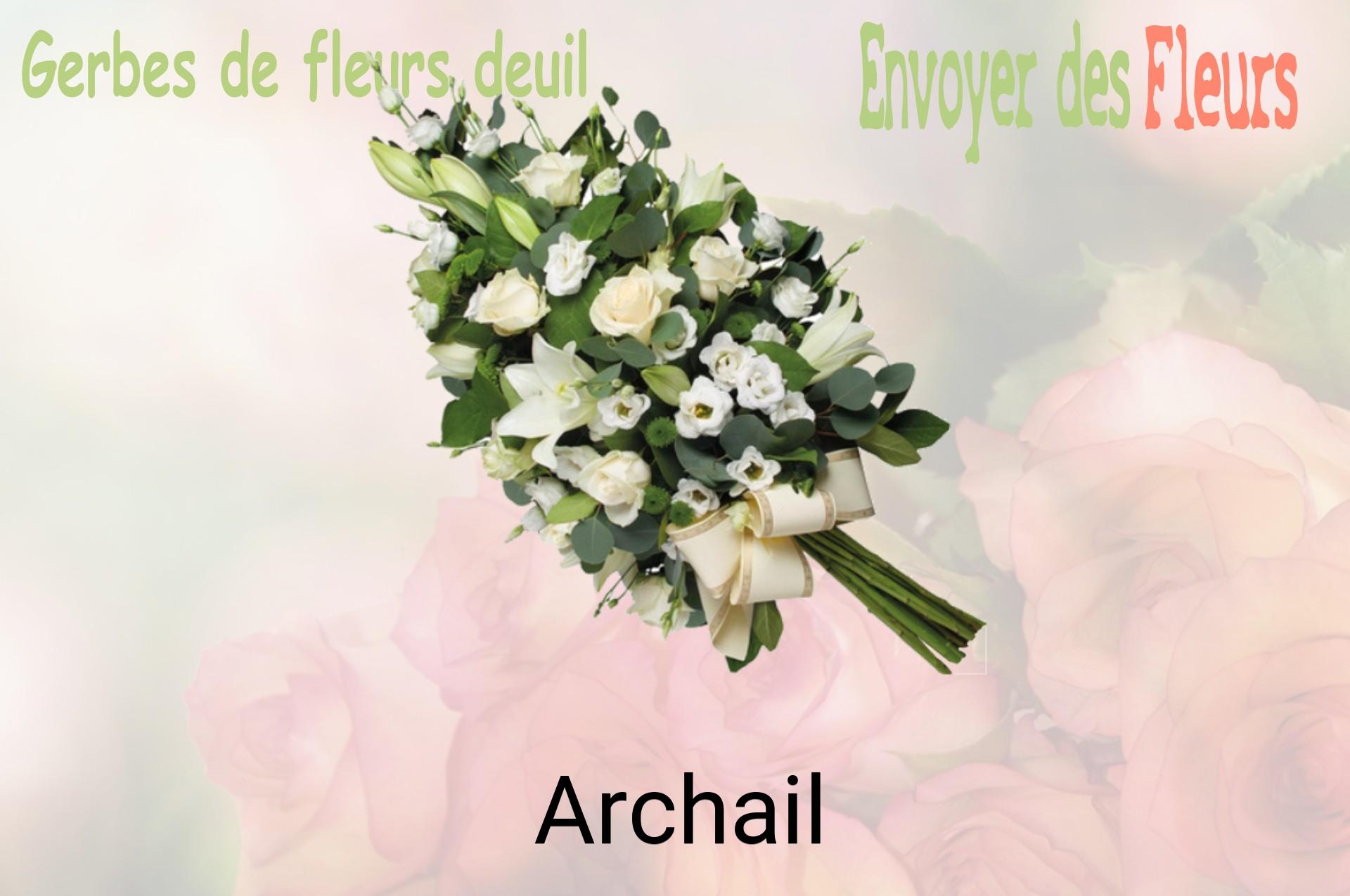 Gerbe de fleurs de deuil livrée à Archail